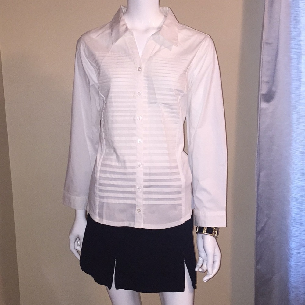 NWT Christopher &Banks Women dress shirt size P/L